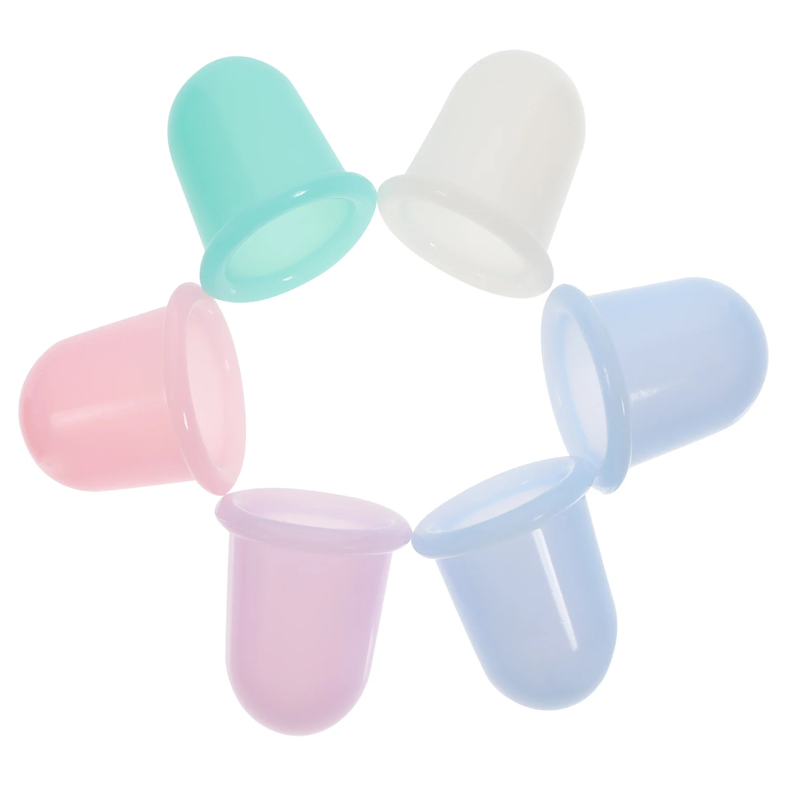 6pcs Silicone Cups Durable Vacuum Suction For Body Massage Therapy Home Use Cupping Device Body Massager Smooth Cupping Tool