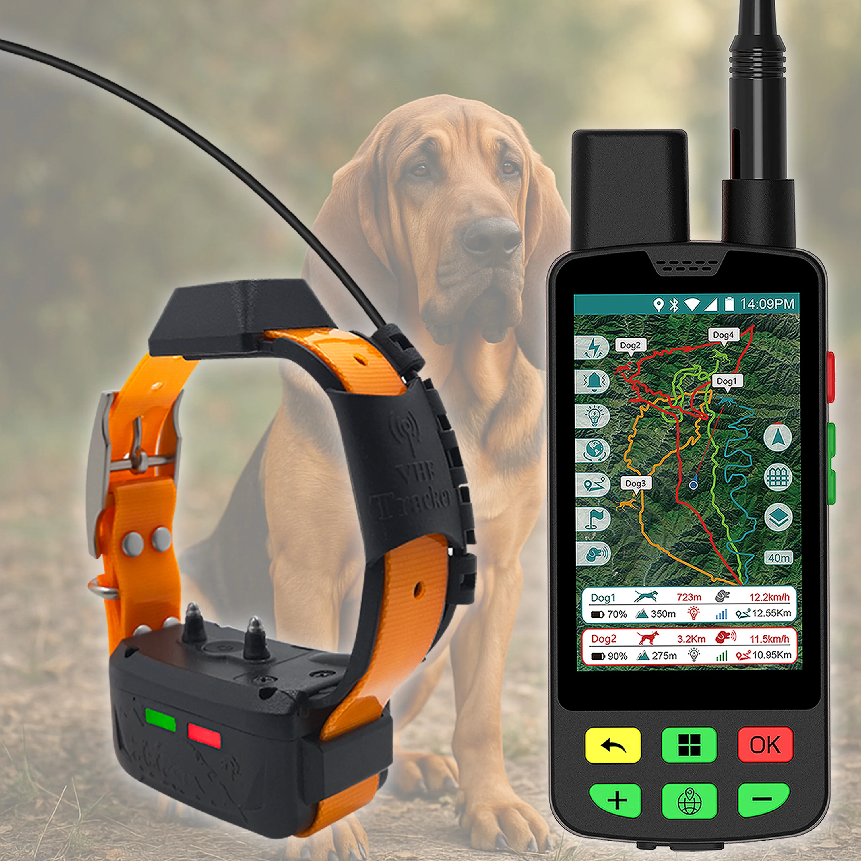 ESEEK Hot Sell Waterproof Hunting Gps Dog Tracker Beeper Collars Hound Tracking System