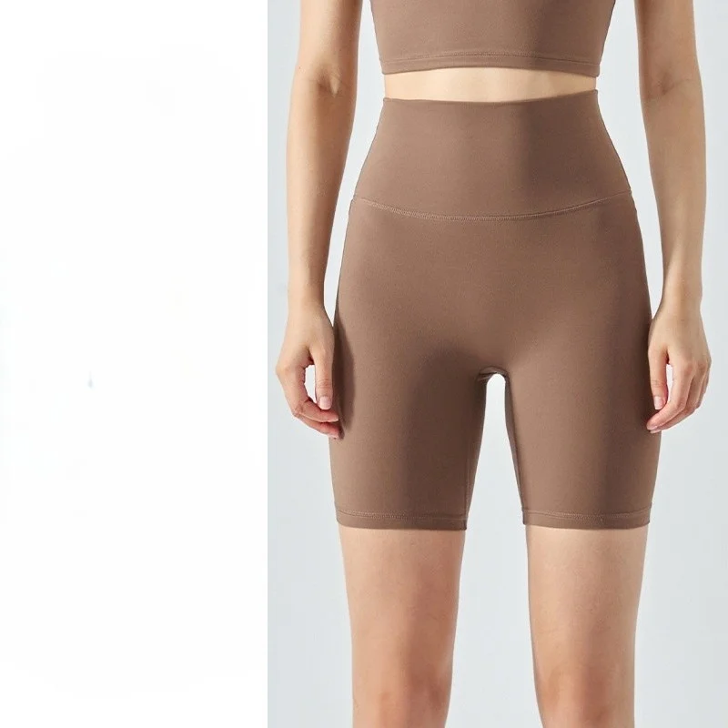 Yoga-Shorts für Fitnessstudio, Damen, bedruckt, Training, Laufen, Seitendetail, Modal, Weiß, Sport, modisch, schnell trocknend, leicht, eng anliegend, sportlich, Basic Vibe