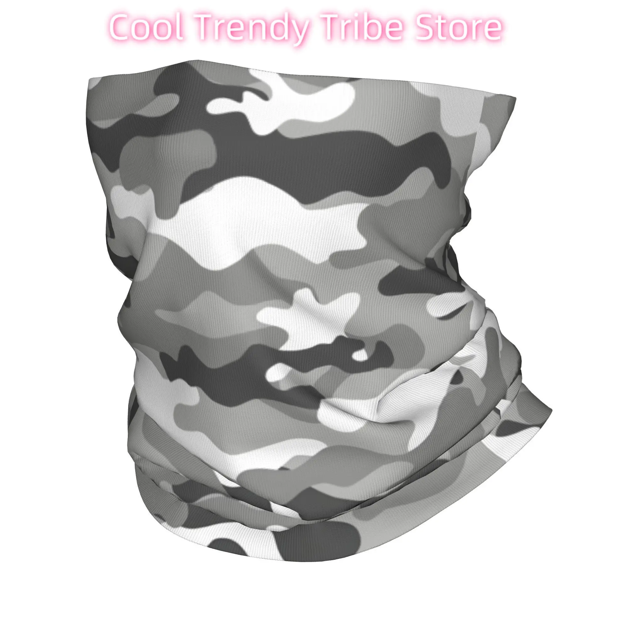 

Custom Camos Style Camouflage Winter Headband Neck Warmer Women Men Hiking Hunting Tube Scarf Face Bandana Gaiter