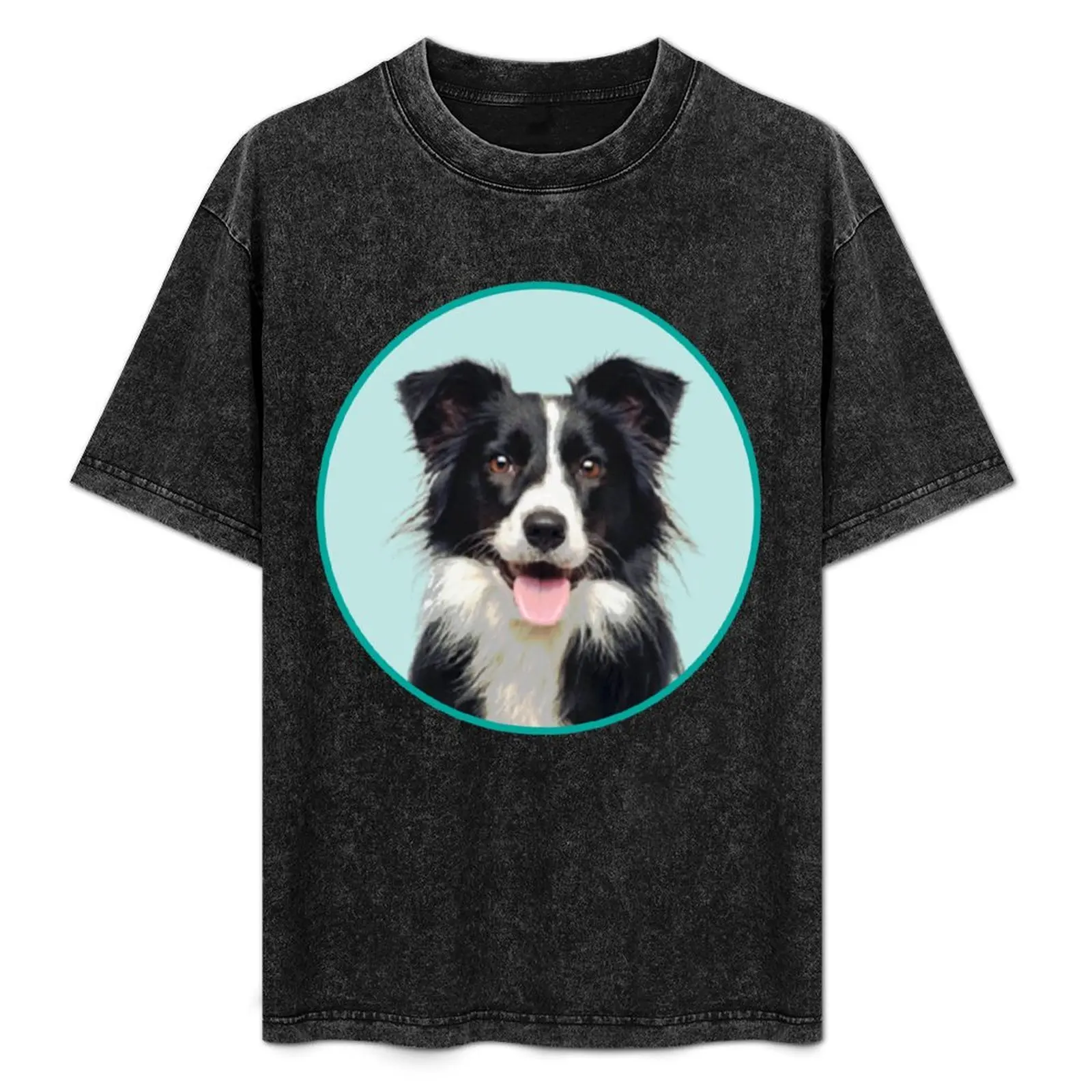 

Cute Border Collie Dog Funny Border Collie Lovers T-Shirt Lightweight Casual Summer T-Shirt