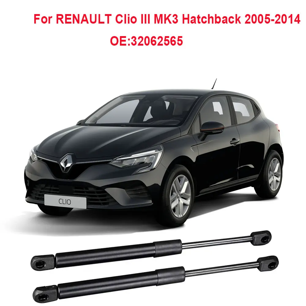 2PCS Rear Tailgate Boot Trunk Gas Spring Struts For RENAULT Clio III MK3 Hatchback 2005 2006 2007 2008 2009 2010 2011 2012-2014