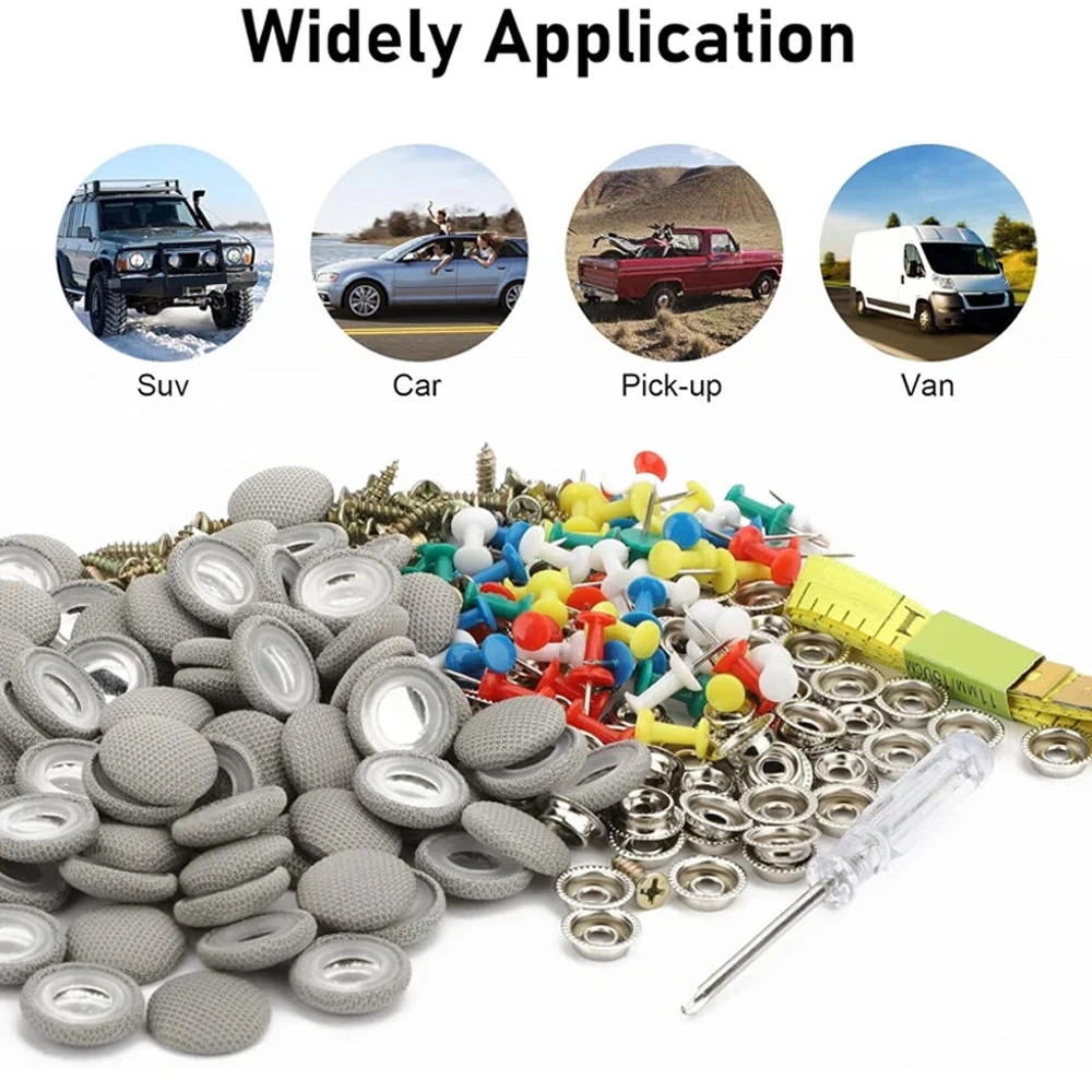 Roof Lining Liner Repair Kit Fix Sagging Headliner Pins Buckle Rivet Car Care Fabric Buckle Rivets Retainer