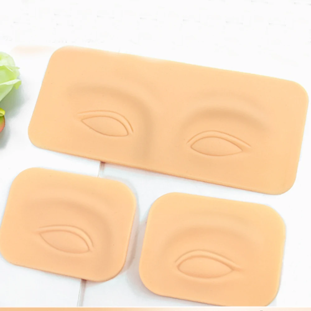 High-Quality Silicone Eyebrow Practice Pads for Beginners Thickened Lifelike Skin Single Eye Small Flat Base Perfect for Ta