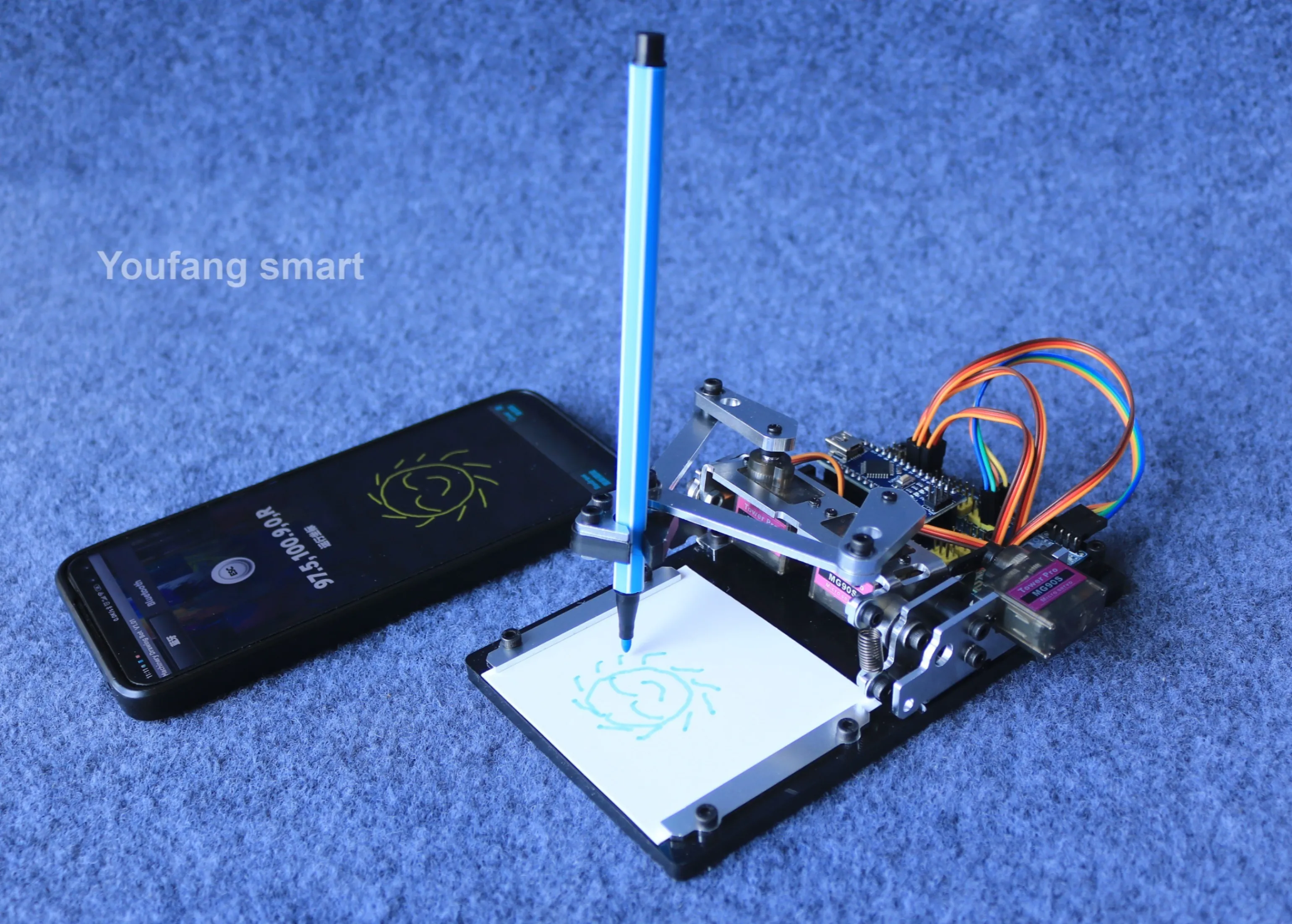 Drawbot Roboter MG90S Manipulator Artboard Bots APP Zeichenmaschine für Arduino Roboter DIY Kit für NANO programmierbarer Roboterstarter – Detail 19