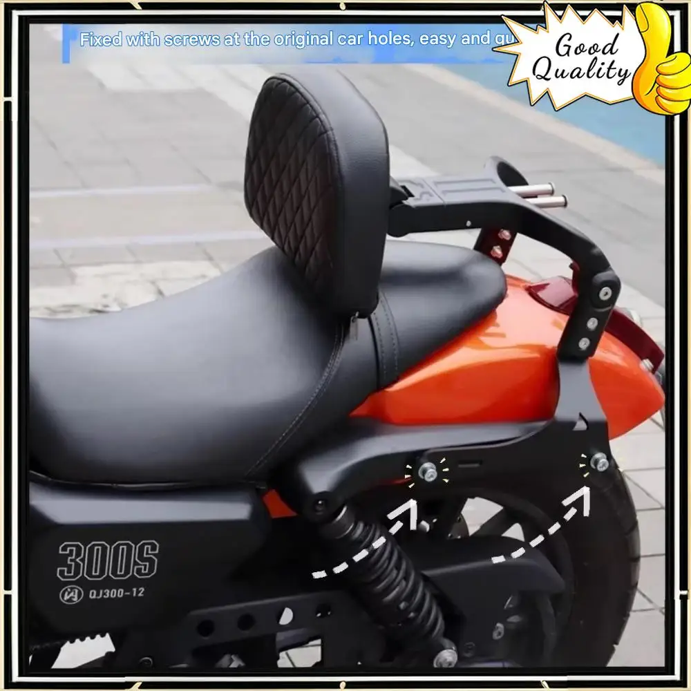 

Good Quality Motorcycle Fit SRV250/300 Motorcycle Accessories Rear Passenger Backrest For QJMOTOR QJ SRV300 SRV250 SRV 250 /300