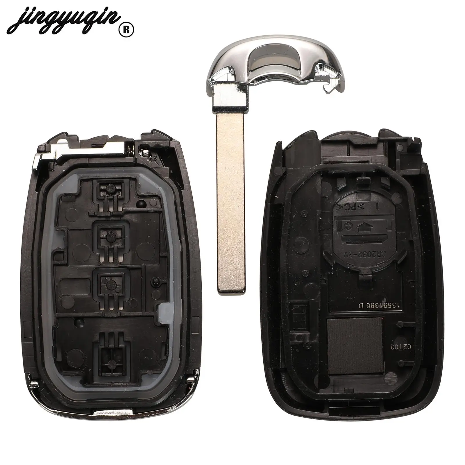 

Jingyuqin 2/3/4/5 кнопок с дистанционным управлением, чехол для автомобильного ключа для Chevrolet Cruze Malibu Camaro 2016-2018, брелок без вырезов HU100 Balde