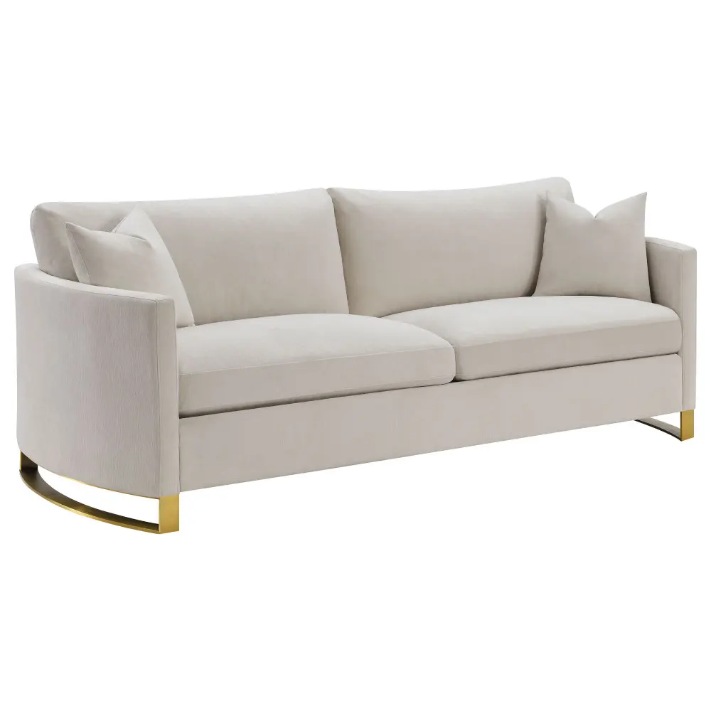 

/Beige cushioned backrest sofa living room sofa, living room furniture