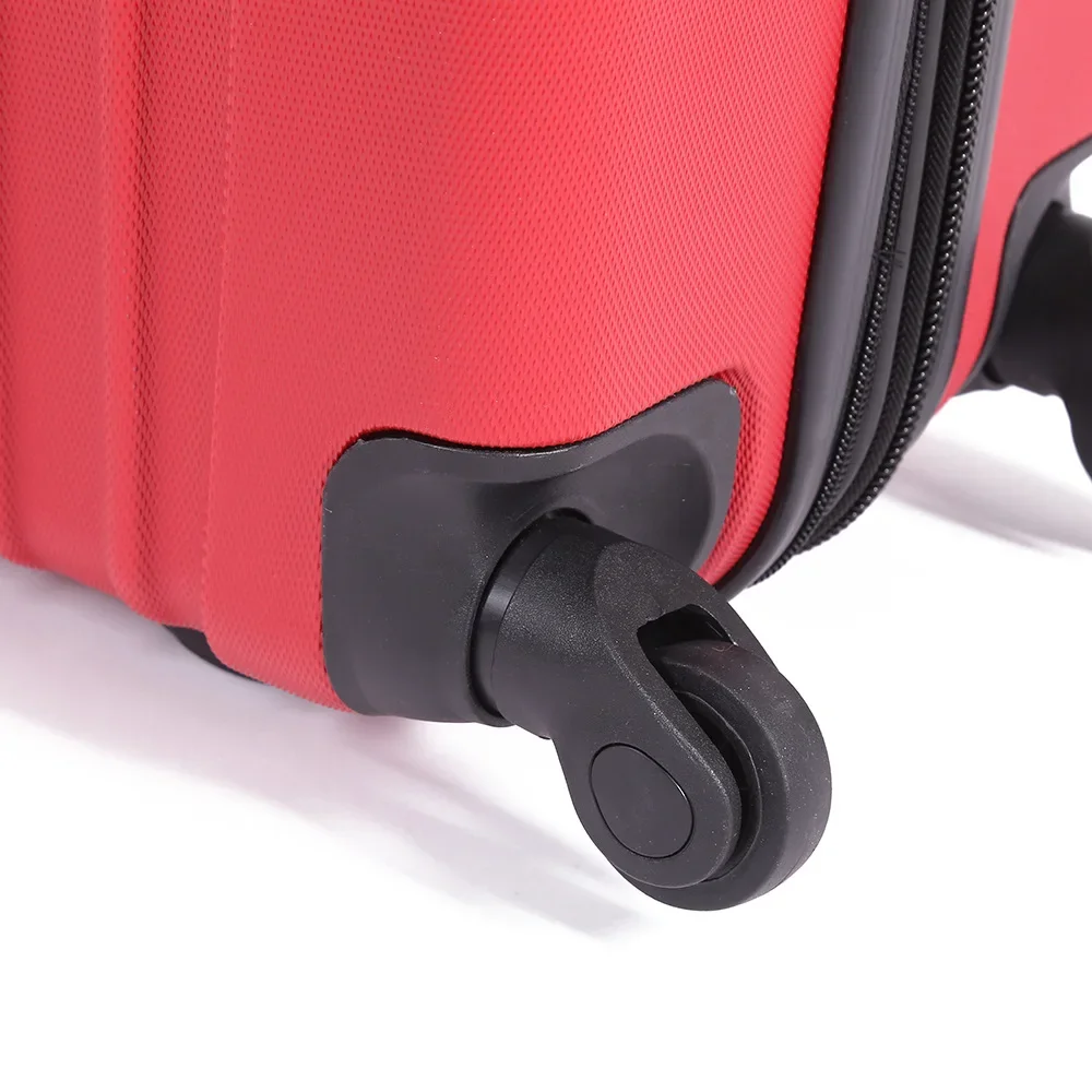 (5) Customized New ABS Material Universal Wheel Suitcase with Simple and Large Capacity