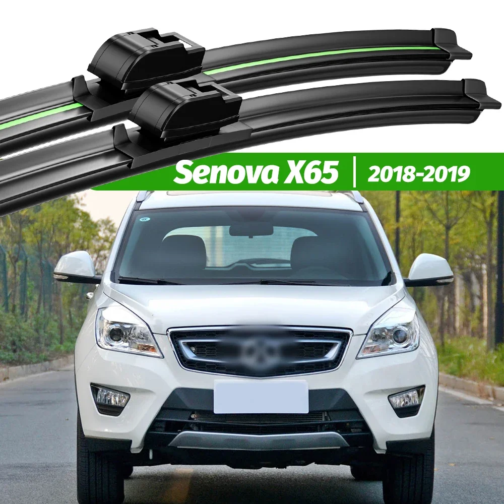 For BAIC Senova X65 2018-2019 2pcs Front Windshield Wiper Blades Windscreen Window Accessories