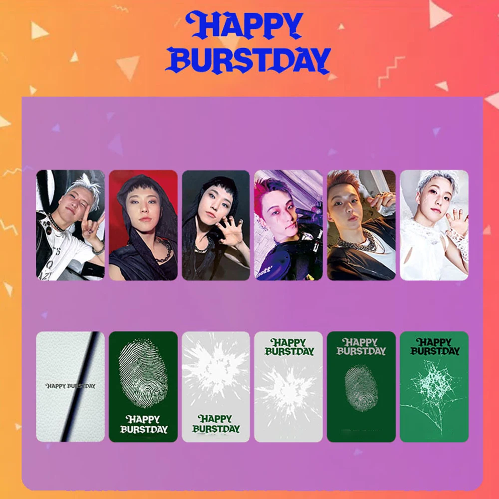 ألبوم Kpop الخامس بطاقة HAPPY BURSTDAY بطاقة Jeonghan Wonwoo الشخصية الخاصة مزدوجة الجانبين مجموعة مراوح بطاقة LOMO اللامعة