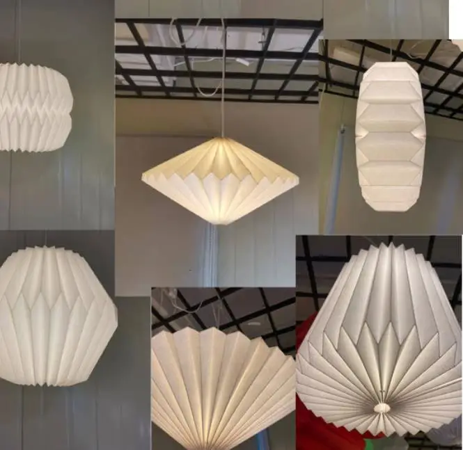 

Nordic Creative Paper Origami Lantern Shade Folding Pendant Light Art Decor