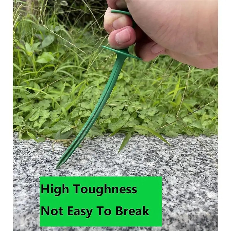 DT17 10Pcs Garden Hose Guide Holder, High Toughness Plastic Nails for Irrigation, Stable & Secure Hose Guide for Yard, Protects