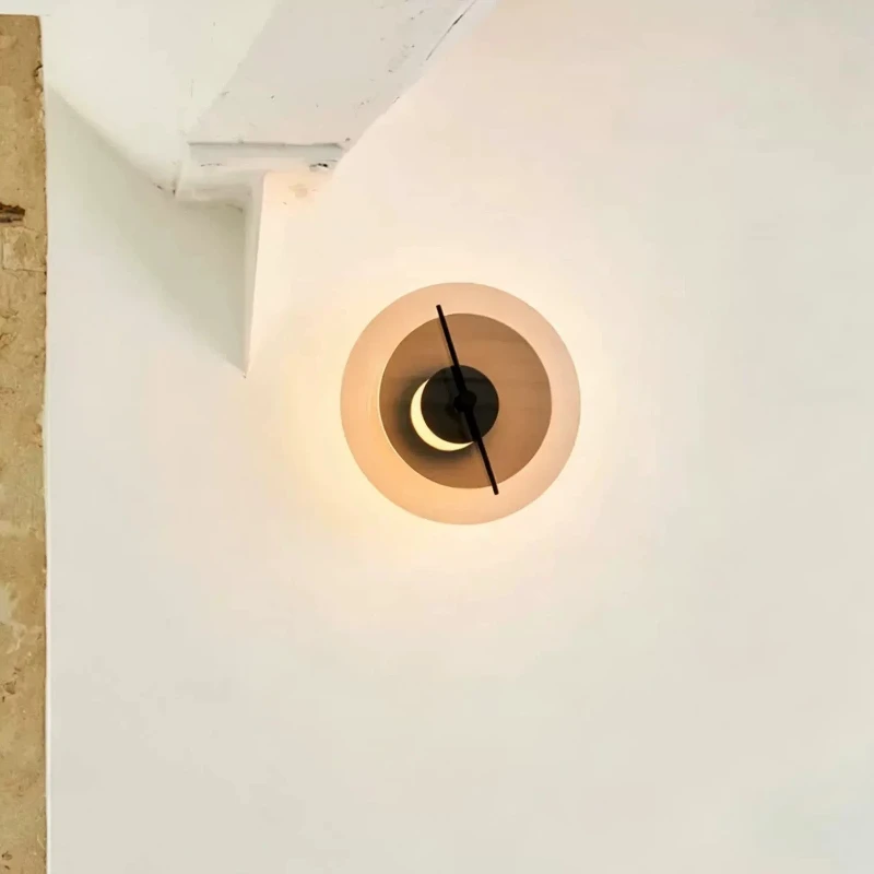 Modern Minimalist Wall Lamp Bedroom Living Room Background Wall Design New Decoration Rotating Moon Wheel Wall Lamps