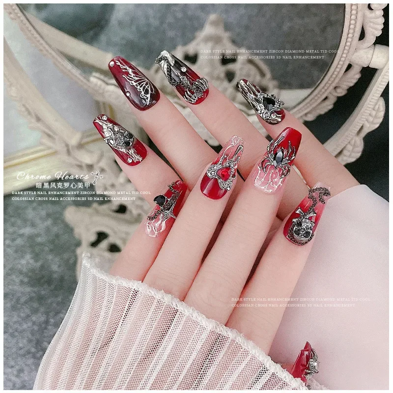 10 Stuks Luxe Legering 3d Spider Nail Art Bedels Steentjes Sieraden Accessoire Onderdelen Voor Halloween Nageldecoratie Manicure Benodigdheden