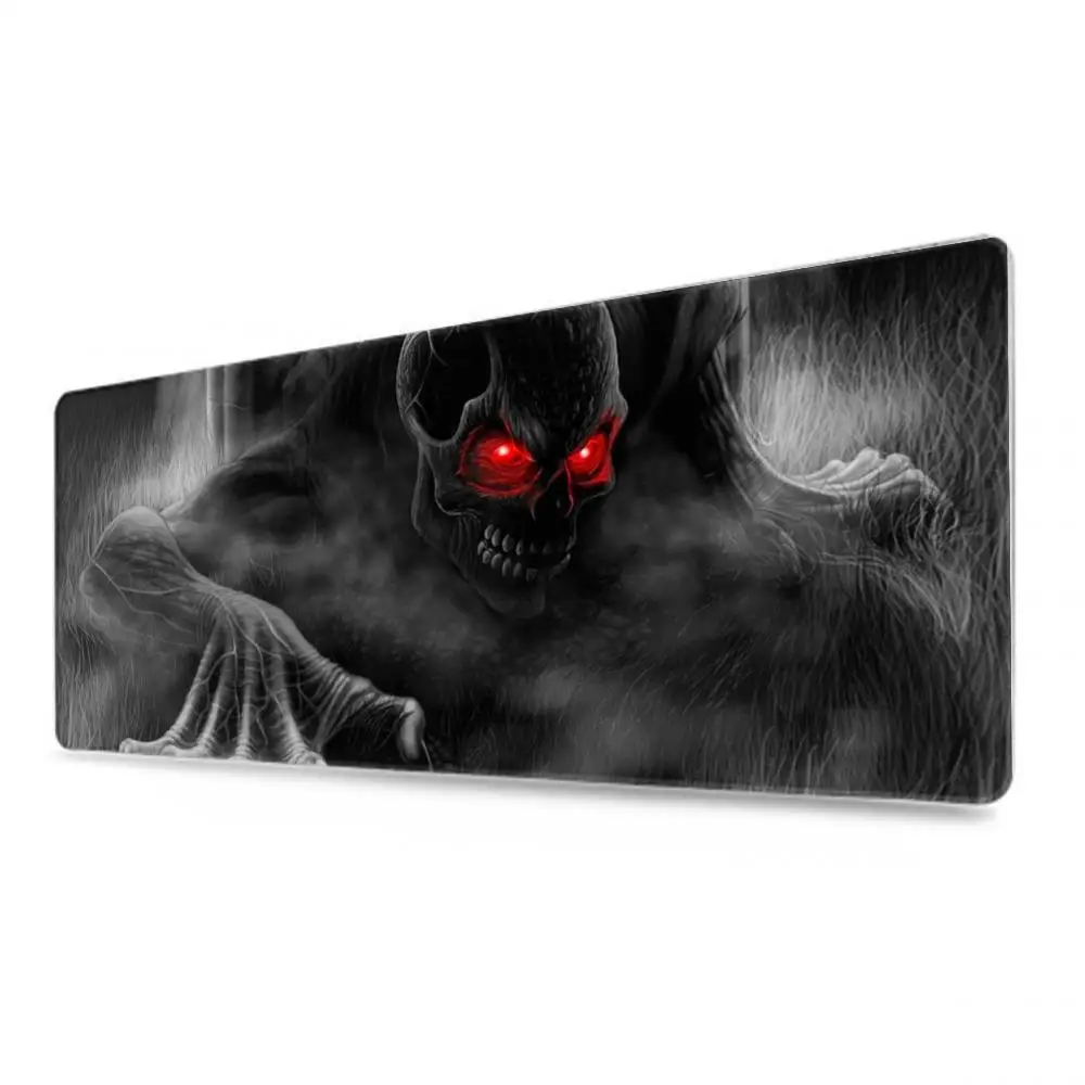 Dark Horror Skull Mauspad Tablet Mauspad Laptop XL Desktop Mauspad, süßes HD Rainbow Gaming Tastaturpad, CSGO Player 90x40