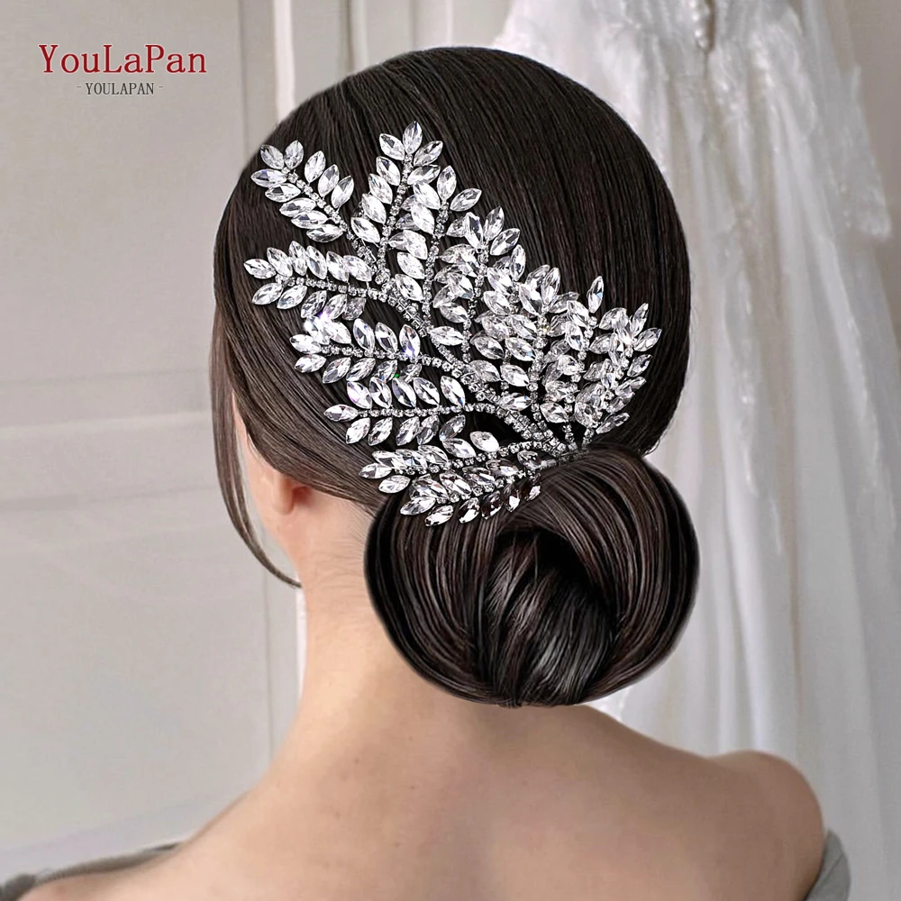 YouLaPan diadema de diamantes de imitación para mujer, tocados de novia de lujo, tocados de boda, accesorios para el cabello hechos a mano de moda para fiesta, HP759