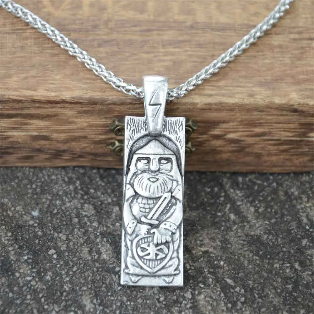 Slavic God Of Thunder And Lightning Perun Sword Kolovrat Shield Viking Rune Sowulo Pendant Ethnic Necklace Men Pagan Jewelry