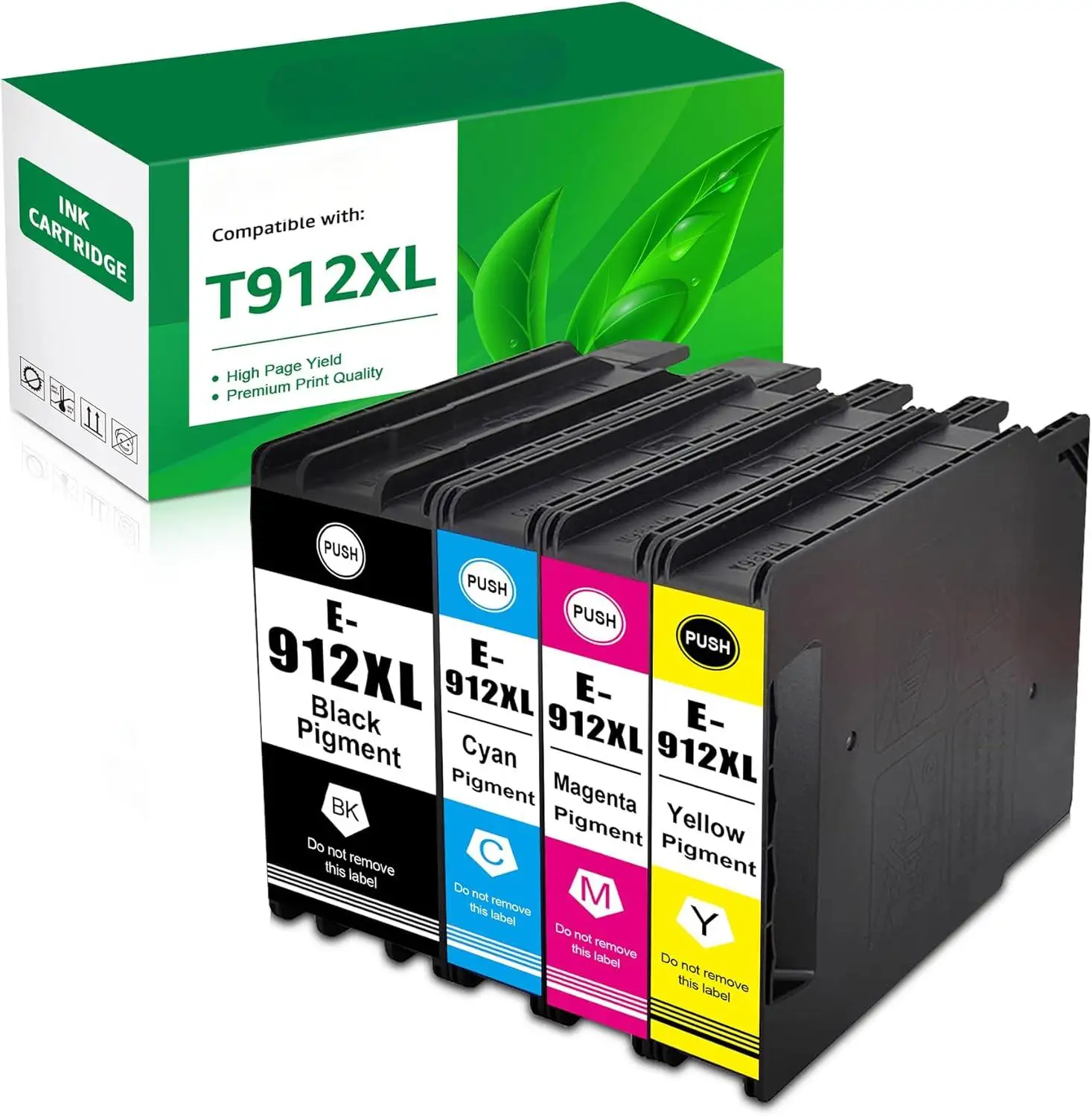 Remanufactured T912 XL Ink Cartridge Compatible with Workforce Pro WF-C8190 WF-C8690 WF C8190 WFC8190 WFC8690 Printer (4 Pack)