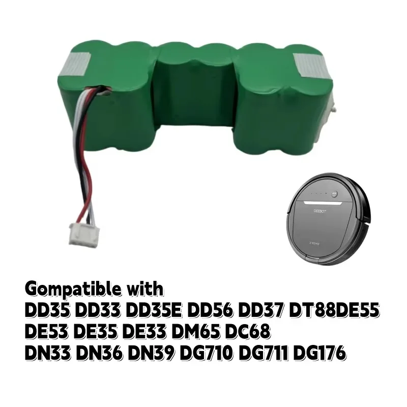Ecovacs Deebot DM87 DM88 DG716 DE33 DE35 DE55 DD35 Replacement Pack,12V 4800mAh Vacuum Battery