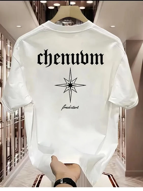 

fashion brand loose short-sleeve T-shirt for men and women summer half-sleeve T-shirt heavy bottoming shirt ins top