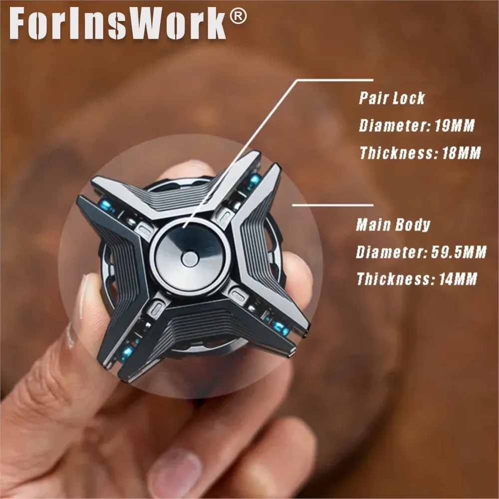 WANWU EDC&CHIMAGO CYBER MANDALA LINKAGE FIDGETSPINNER Sensory Toy Anxiety Toys Hand Spinner
