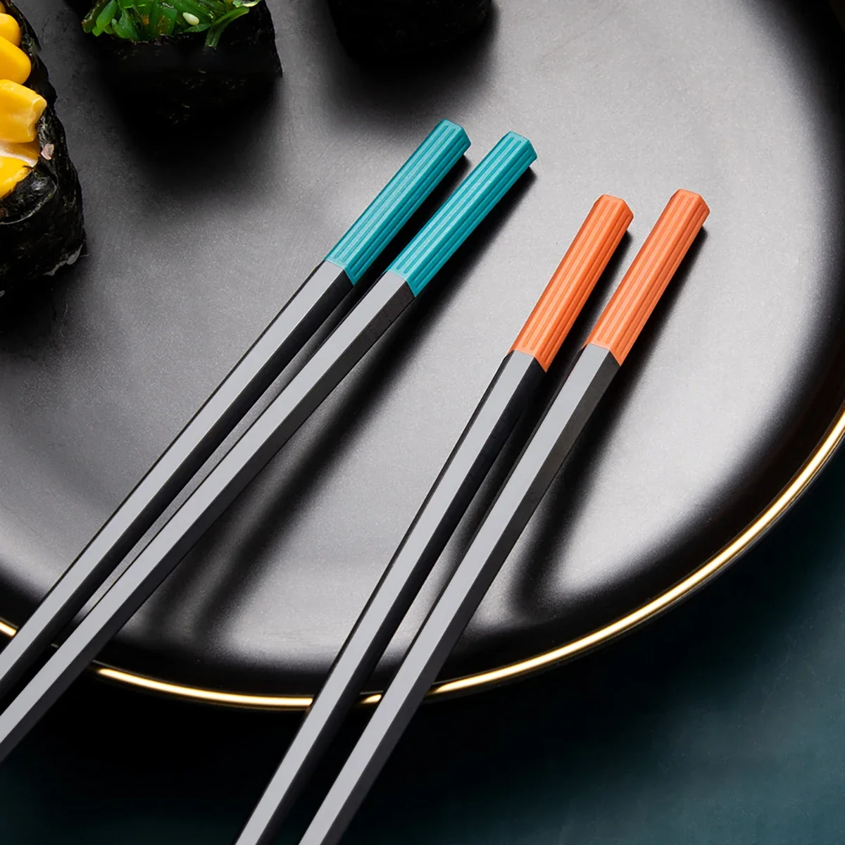 5 Pairs Japanese Chopsticks for Non-Slip Food Sticks Chop Sticks Reusable Chopsticks Tableware Gift Kitchen Tools