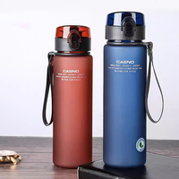 Frosted Sports Water Bottle Portable Travel Water Jug Plastic Leak Proof Cup Outdoor Riding Gym Bottles Kit Vessel 400ml 560ml