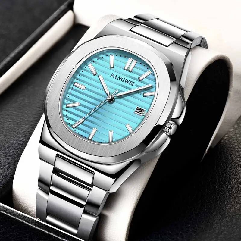 LIGE Design Luxury Man Wristwatch Waterproof Luminous Date Stainless Mens Watches Sports Square Men Watch Casual Quartz Clock