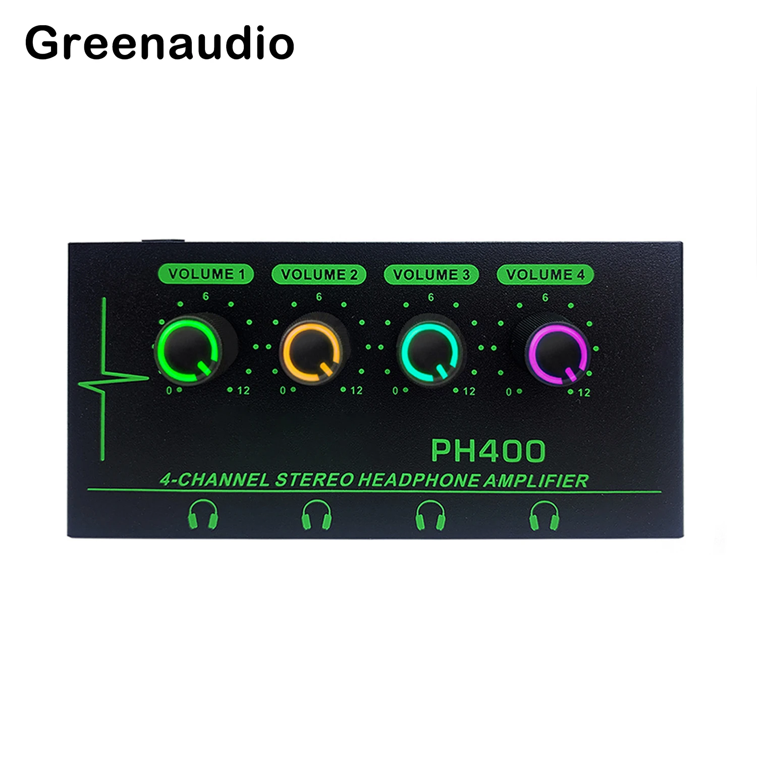 

GAX-PH400 New RGB Professional 4-Channel Headphone Amplifier Splitter Professional Output Mixer Equipment