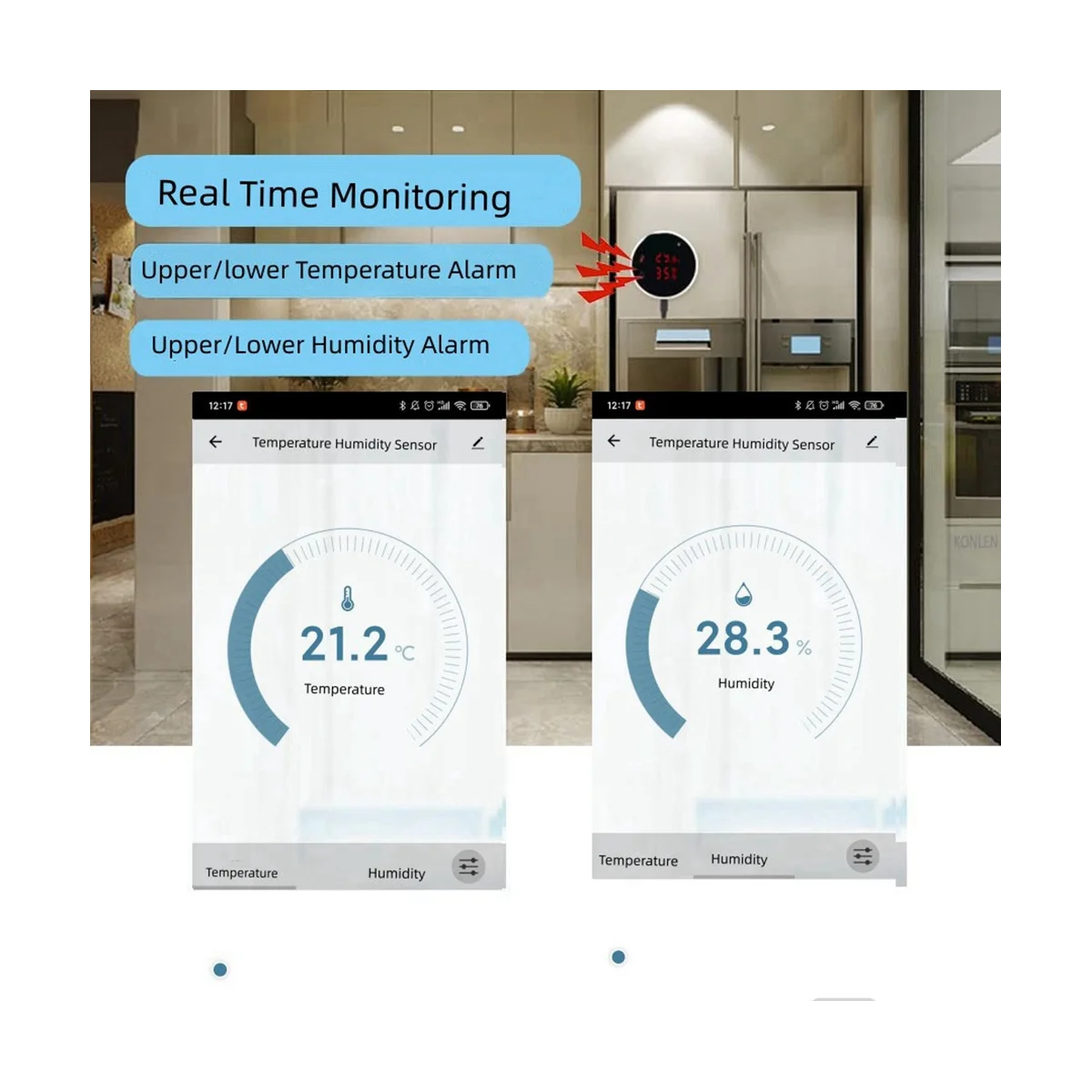 Tuya Wifi Temperatur-und Feuchtigkeit sensor externe Sonde digitale LCD-Anzeige Innen thermometer Hygrometer EU-Stecker