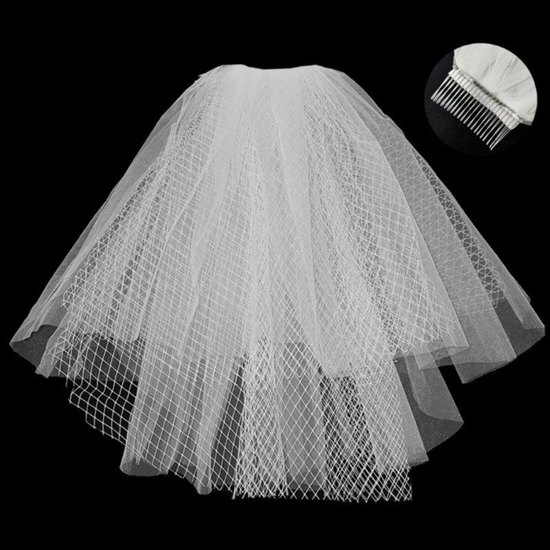 White Color Layered Veil with Bowknot Wedding Adult/Kids Veil Long Tulle Christmas Elegant Bride Wedding Party Veil