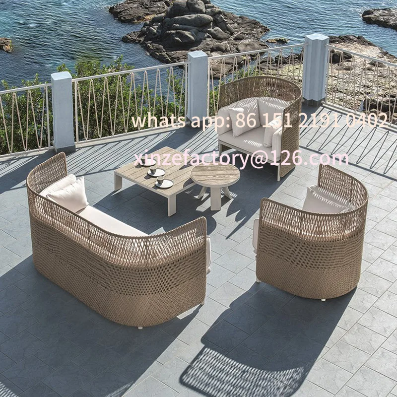 

Customizable furniture sofa rattan rattan art living room balcony rattan chair double creative courtyard villa leisure sofa