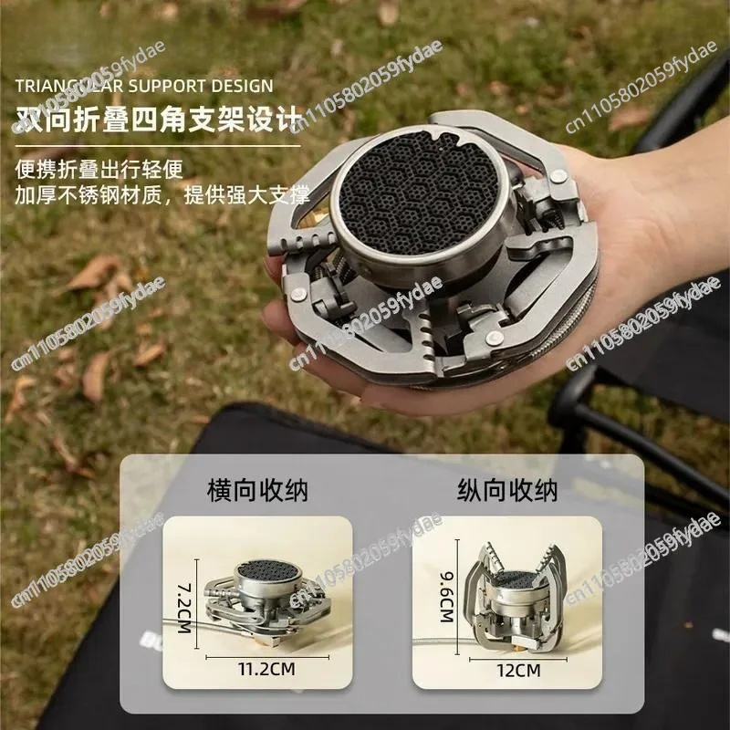 Ortable Outdoor Camping Cassette Stove Split Flying Saucer Stove Mini Tea Stove for Picnic Hiking