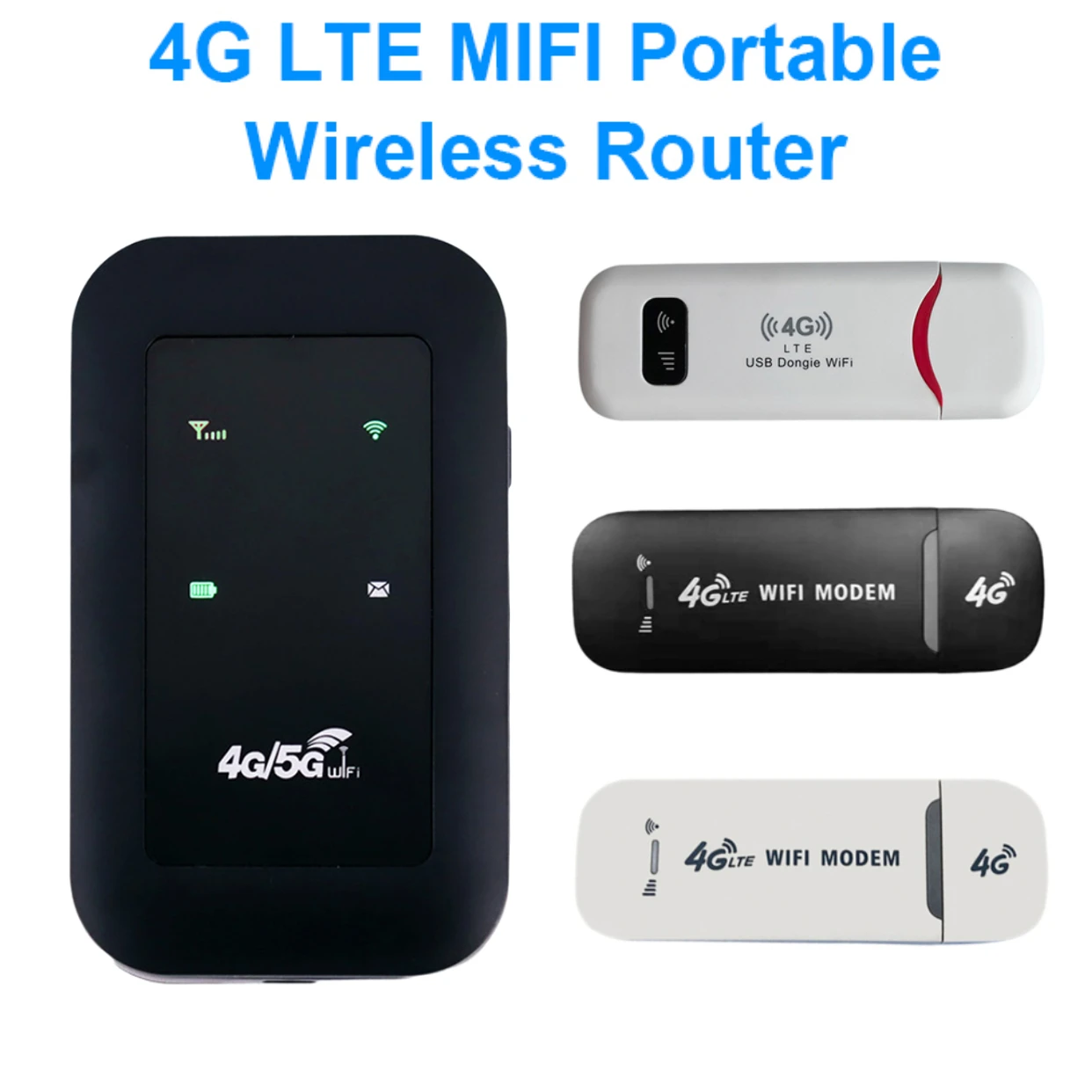 Pocket 4G LTE Router WiFi Repeater Signal Amplifier Network Expander Mobile Hotspot Wireless Mifi Modem Router SIM Card Slot