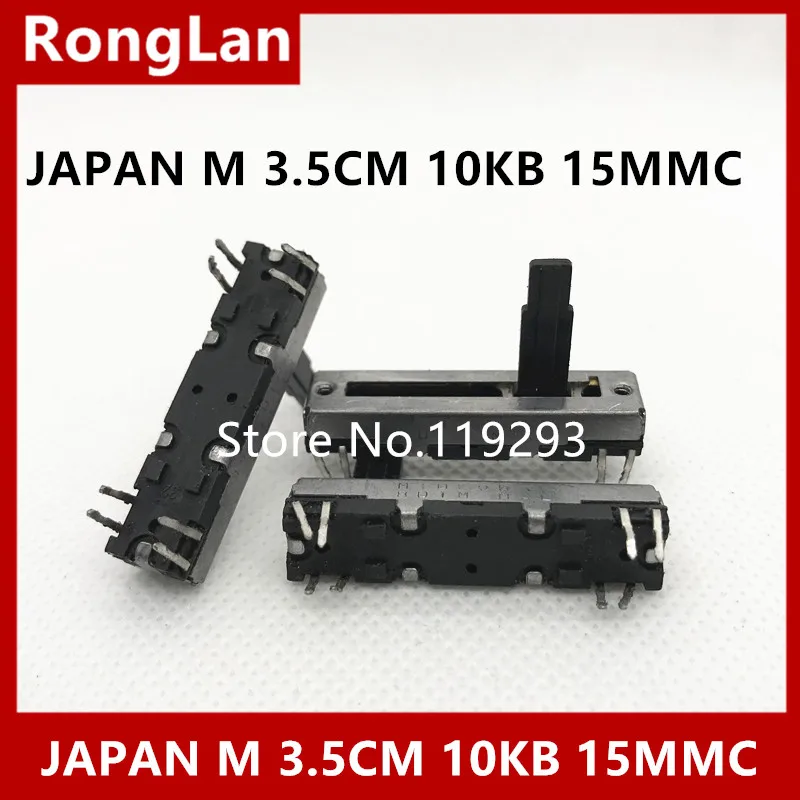 [ bella ]Genuine Original instruments slide potentiometer 3.5 cm 35MM with the midpoint of shaft 15MM Single B10K 10KB-10pcs/lot