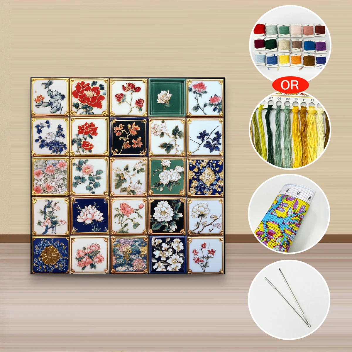 1 Stück 40x40 cm/15,74 Zoll, 11Ct/14Ct Kreuzstich-Set, DIY Valentinstagsgeschenk, Stickerei-Set für Festivals, Tiermotiv – Detail 3