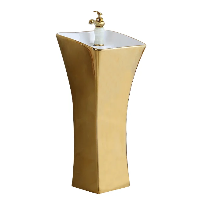 Royal design single hole bathroom stall wash basin modern bathroom ceramic base basin