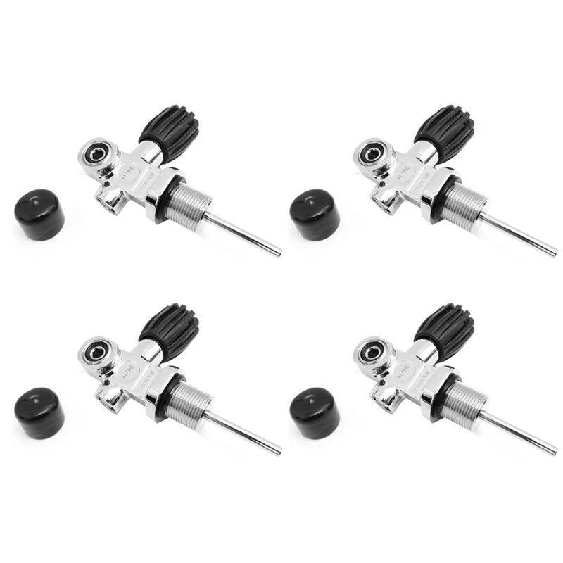 4X 3000Psi 250Bar 3/4-14NPS High Pressure Scuba Diving Tank Valve Cylinder Reducing Valve