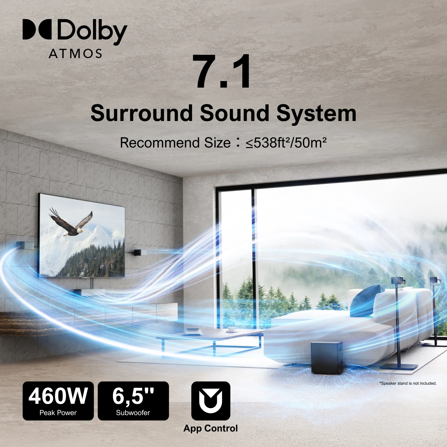 ULTIMEA Poseidon D80 Dolby Atmos 7.1 Soundbar & Subwoofer