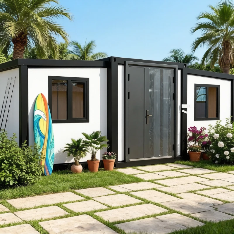 Factory Supply Prefab Mobile Tiny House Expandable Container House 20ft 40ft Prefabricated Homes 2 3 Bedroom Folding Room Cabins