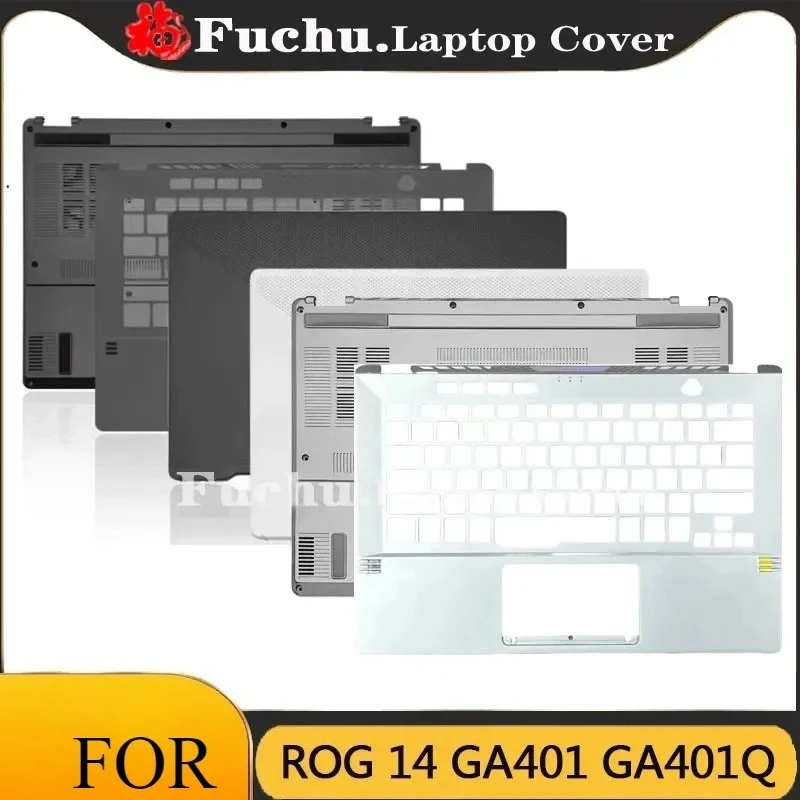 NEW Laptop Accessories Notebook LCD Back Cover/Palmrest/Bottom Case For ASUS ROG 14 GA401 GA401Q Series Laptops Case Grey White