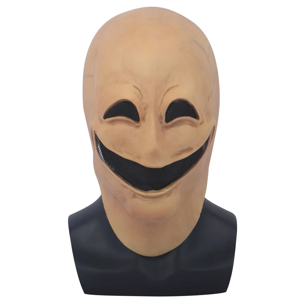 Horror Smile No Face Man Latex Mascara Head Cover Disguise Cosplay Scary Alien Helmet Halloween Costume Faceless Mask for Men