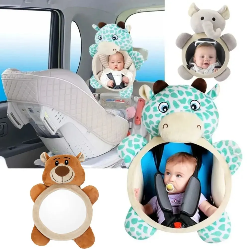 

Cute Car Mirror Wide Clear View Cartoon Safety Car Seat Mirror Shatterproof Rear Facing Car Seat Mirror Car Monitor