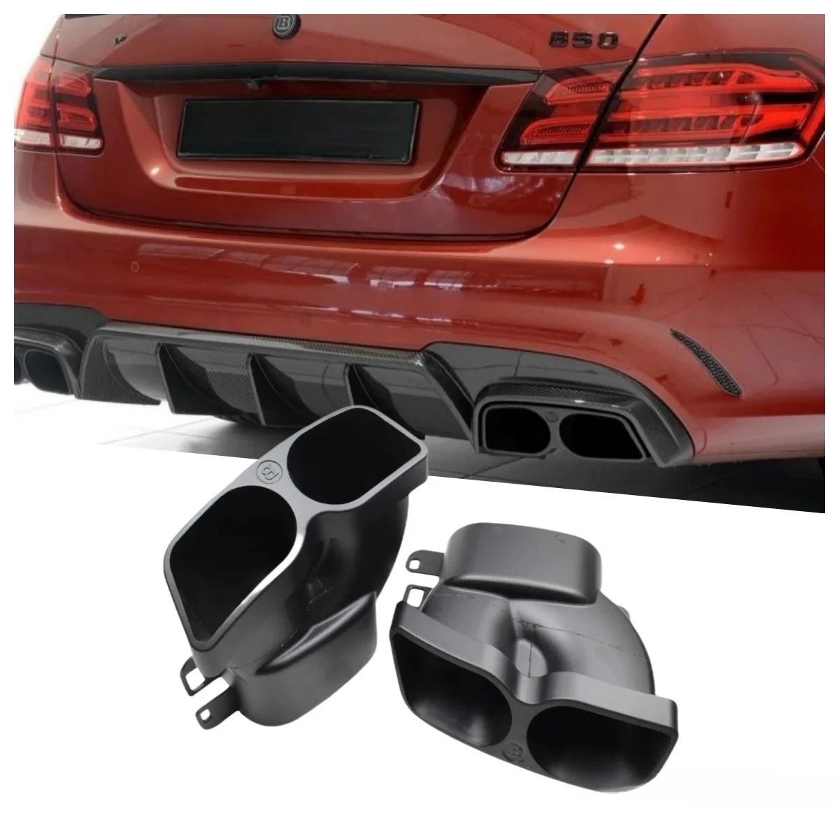 

Наконечник выхлопной трубы для Mercedes-Benz C-Class W205, E-Class W212 W213, S-Class W222 с логотипом B, алюминиевый, для глушителя/насадки/выхлопной системы