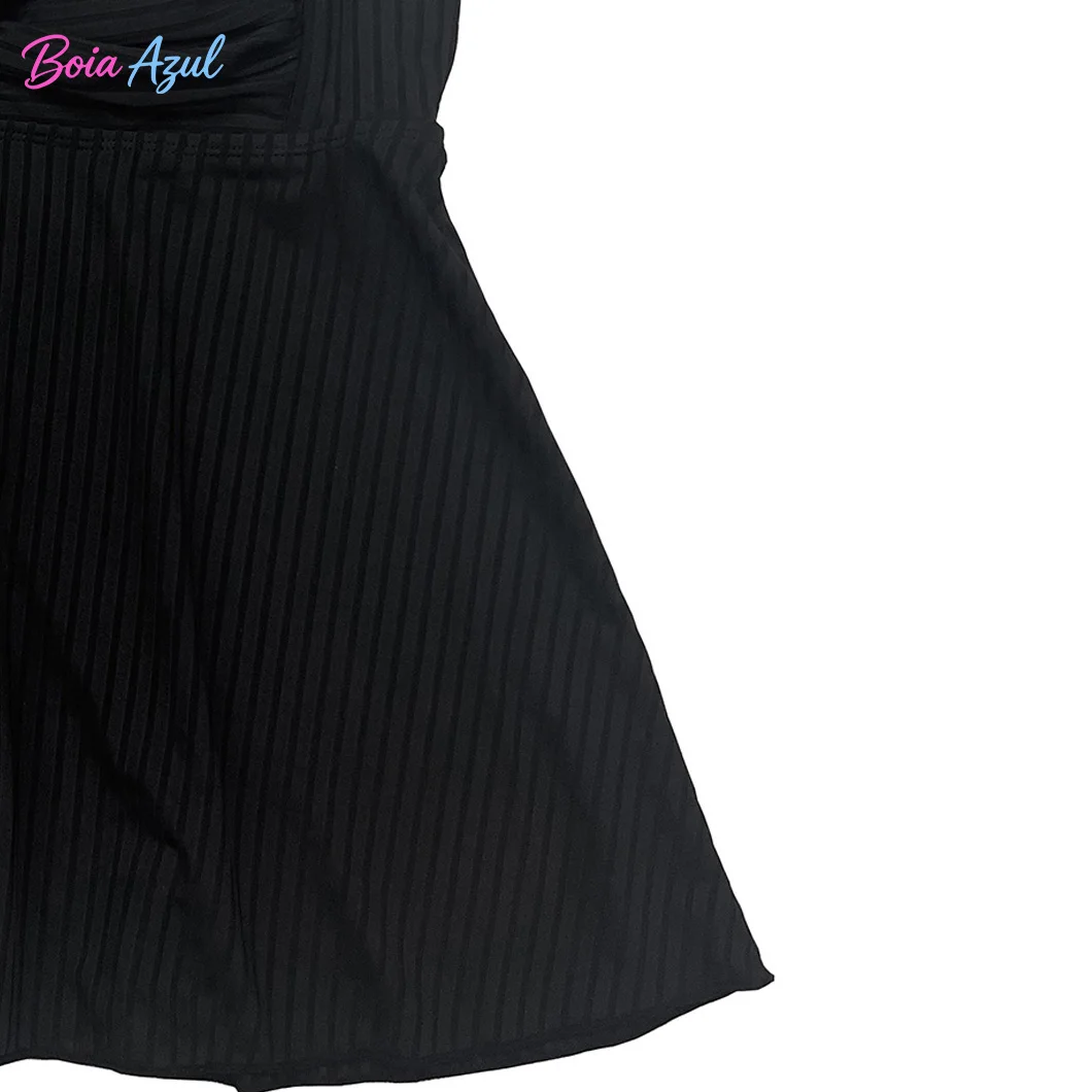 Big size ribbed tankini two-piece swimsuit cross-over style with wide shoulders sexy beach women's swimsuit