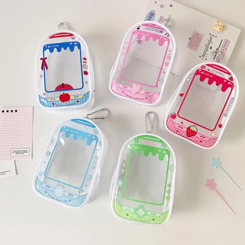 Caja misteriosa transparente, paquete colgante grueso, bolsa de almacenamiento clásica para muñecos de peluche, bolso de moda, llavero