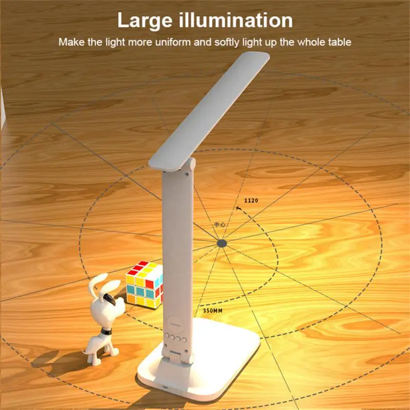 Xiaomi-Lampe de bureau LED USB pliable tactile à intensité variable, lampe de table avec calendrier, horloge de température, veilleuses pour étude, lampe de lecture