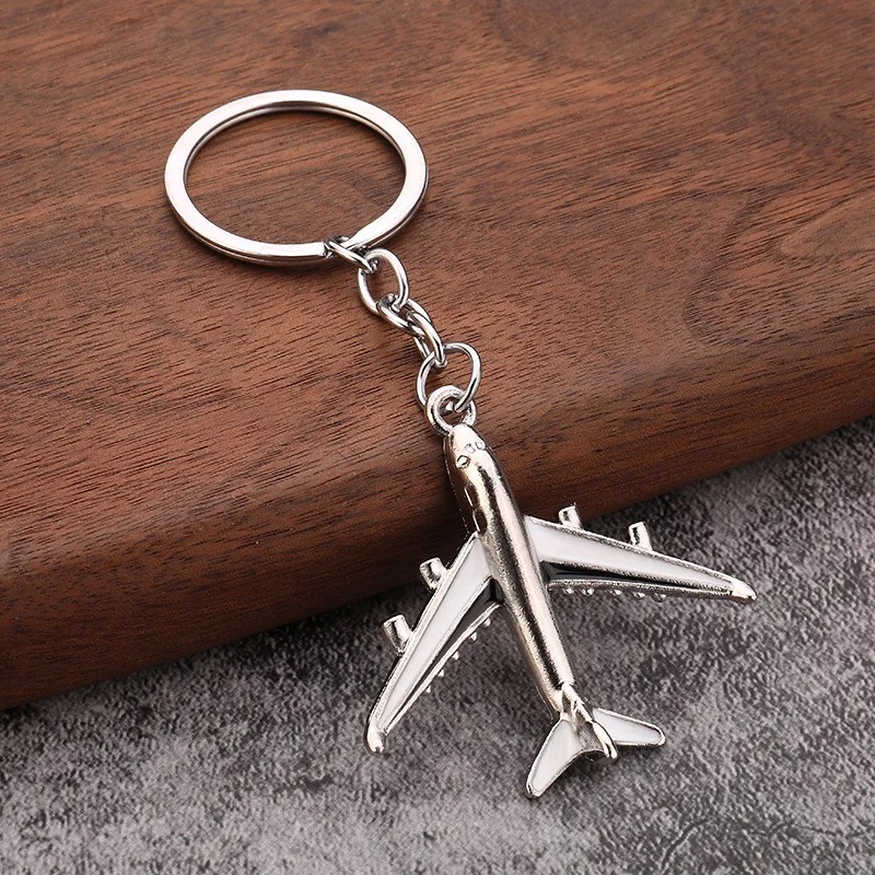 Creative Metal Civil Aviation Aircraft Key Chain Zinc  Alloy Airplane Keyring Chic Airline Souvenirs Charms Pendant for Car Keys