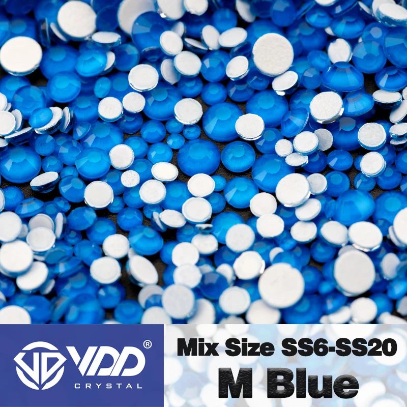 VDD Großhandel Neue Neon Farbe Mix Größe SS6-SS20 Glas Strass Kristall Hohe Qualität Flatback Steine DIY Nail art Dekorationen – Detail 23